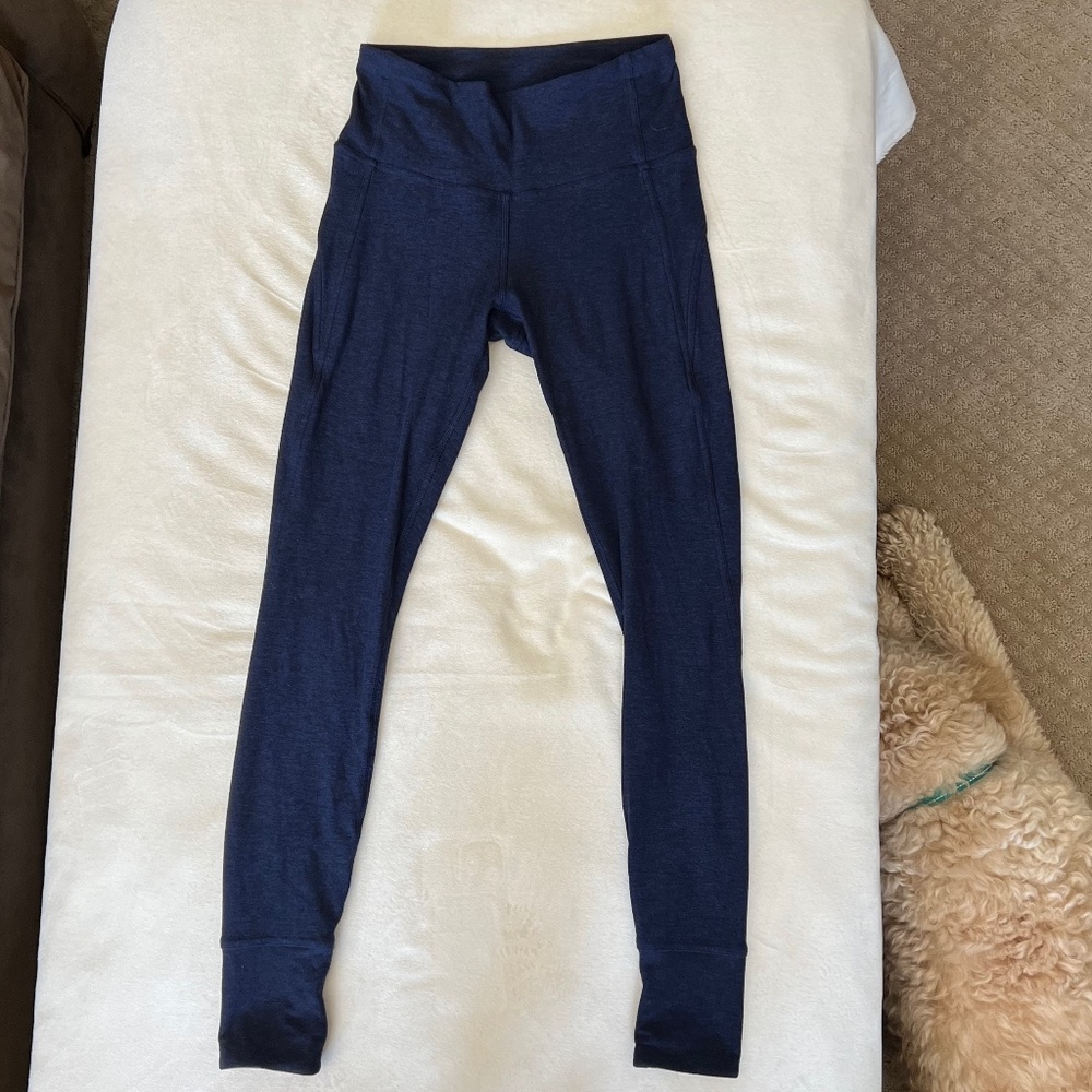 lululemon leggings 26'' inseam- heathered navy - size 4